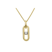 9ct Yellow Gold Diamond Set Pendant