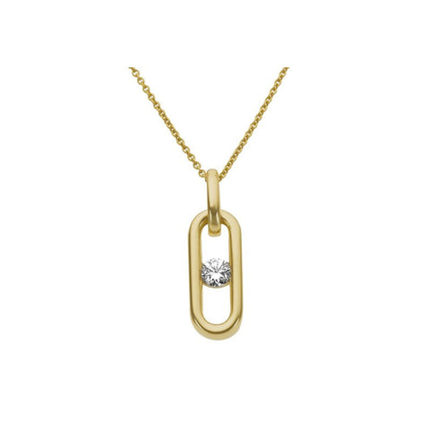 9ct Yellow Gold Diamond Set Pendant