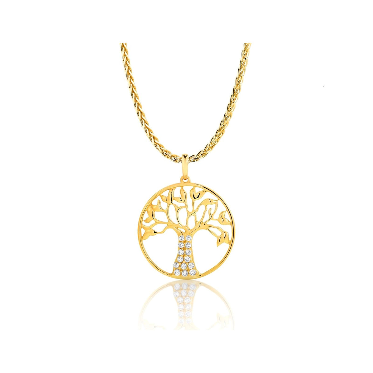 Dreamtime 9ct Yellow Gold & Australian Diamond Set Boab Tree Pendant