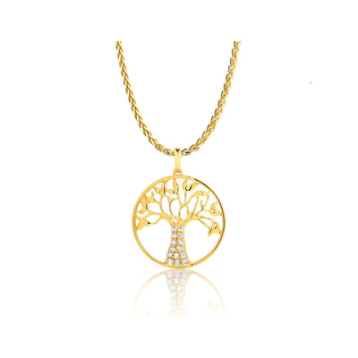 Dreamtime 9ct Yellow Gold & Australian Diamond Set Boab Tree Pendant