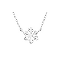 Sterling Silver Snowflake Necklace on 45cm Chain