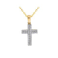 9ct Yellow Gold Cubic Zirconia Cross