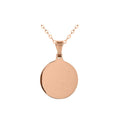 9ct Rose Gold 16mm Round Engravable Disc