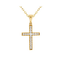 9ct Yellow Gold Cubic Zirconia Cross