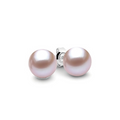 Sterling Silver Pink Round Freshwater Pearl Studs