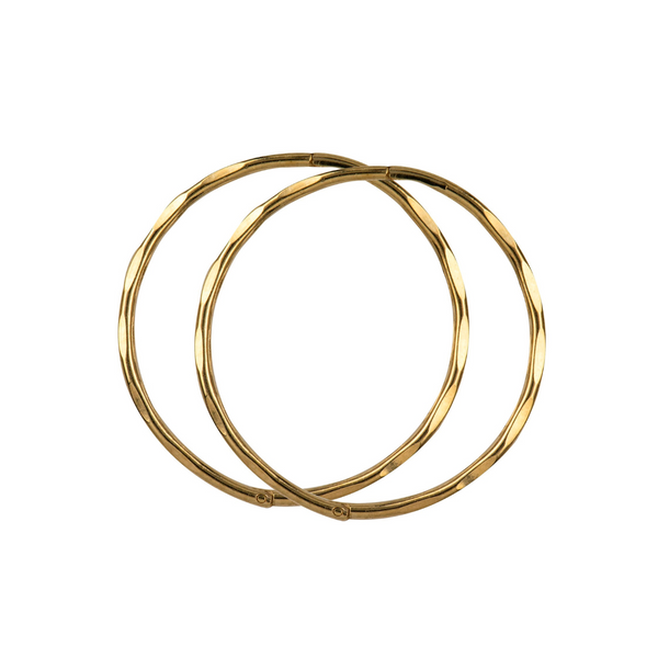 Heavy Gold Plated Facet 12mm Sleepers