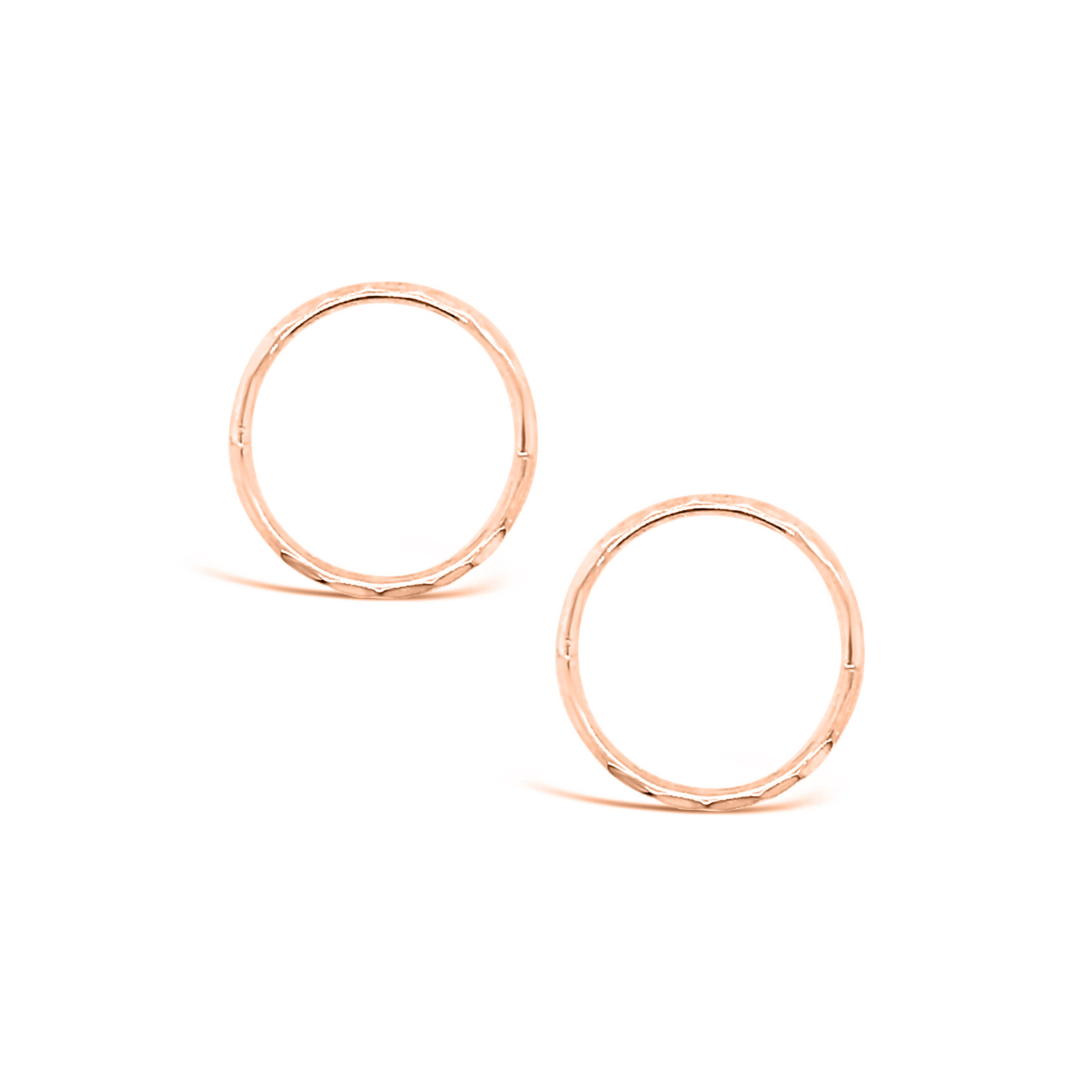 9ct Rose Gold Facet Sleepers