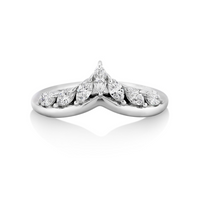 18ct White Gold Marquise Diamond Tiara Wedding Ring