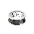 Men's Sterling Silver And Titanium Wedding Ring With Swirl Pattern