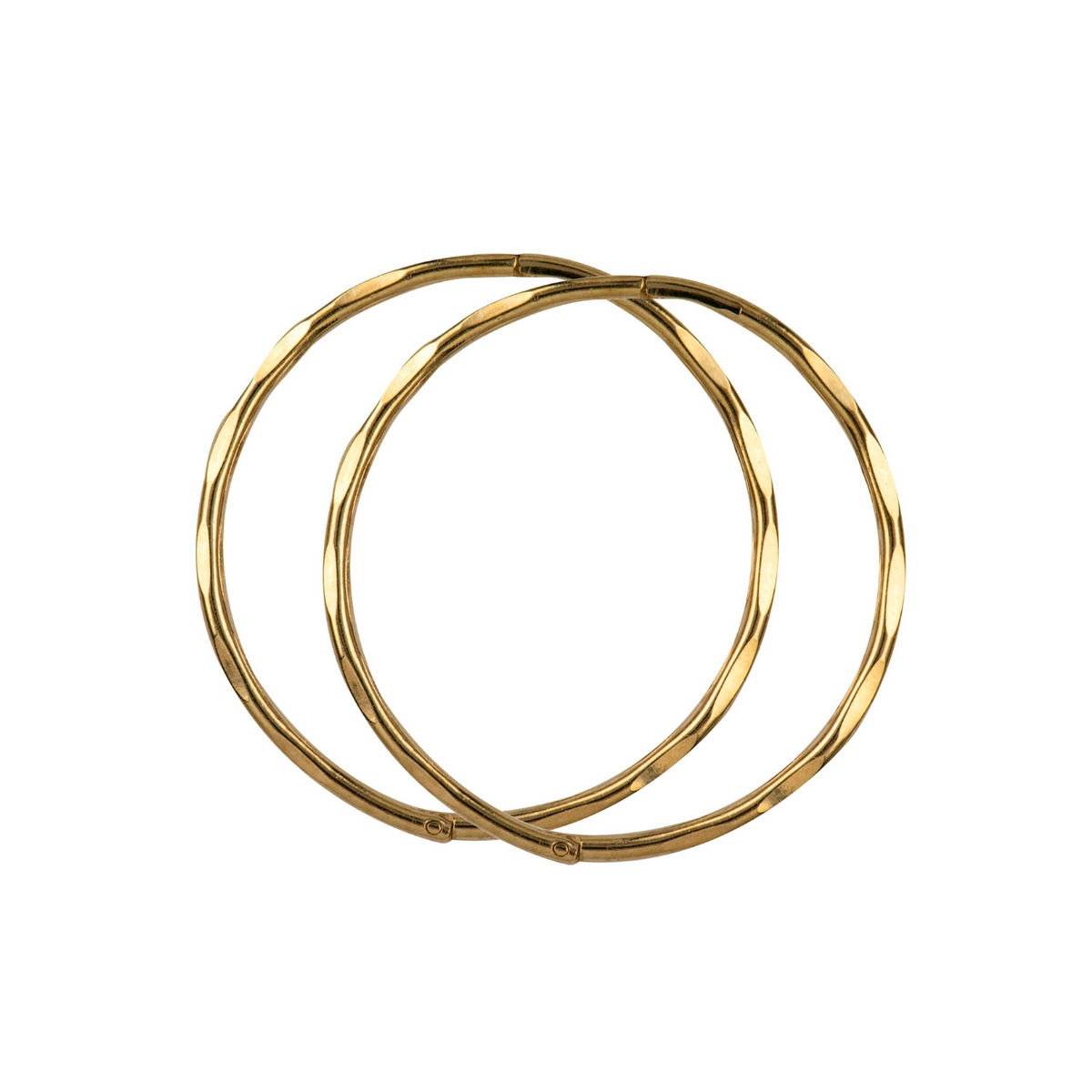Heavy Gold Plated Facet 14Mm Sleepers