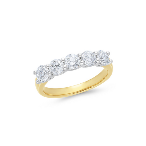 9ct Yellow Gold Lab Grown Diamond Wedding Band