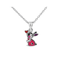 Sterling Silver Enamel Rabbit Pendant