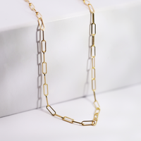 18ct Yellow Gold Fine Paperclip Chain