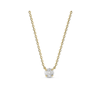 9ct Yellow Gold Diamond Necklace