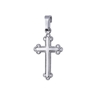 9ct White Gold Fancy Cross
