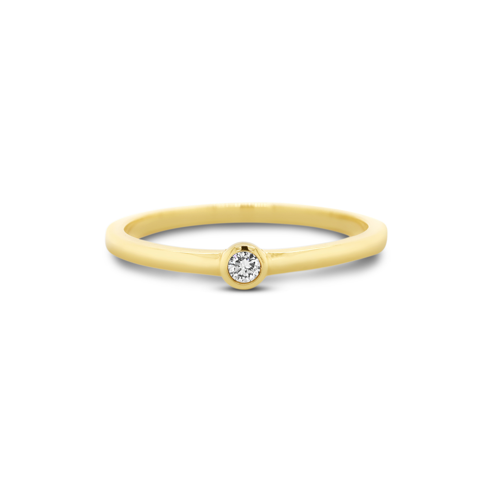 9ct Yellow Gold Diamond Set Ring