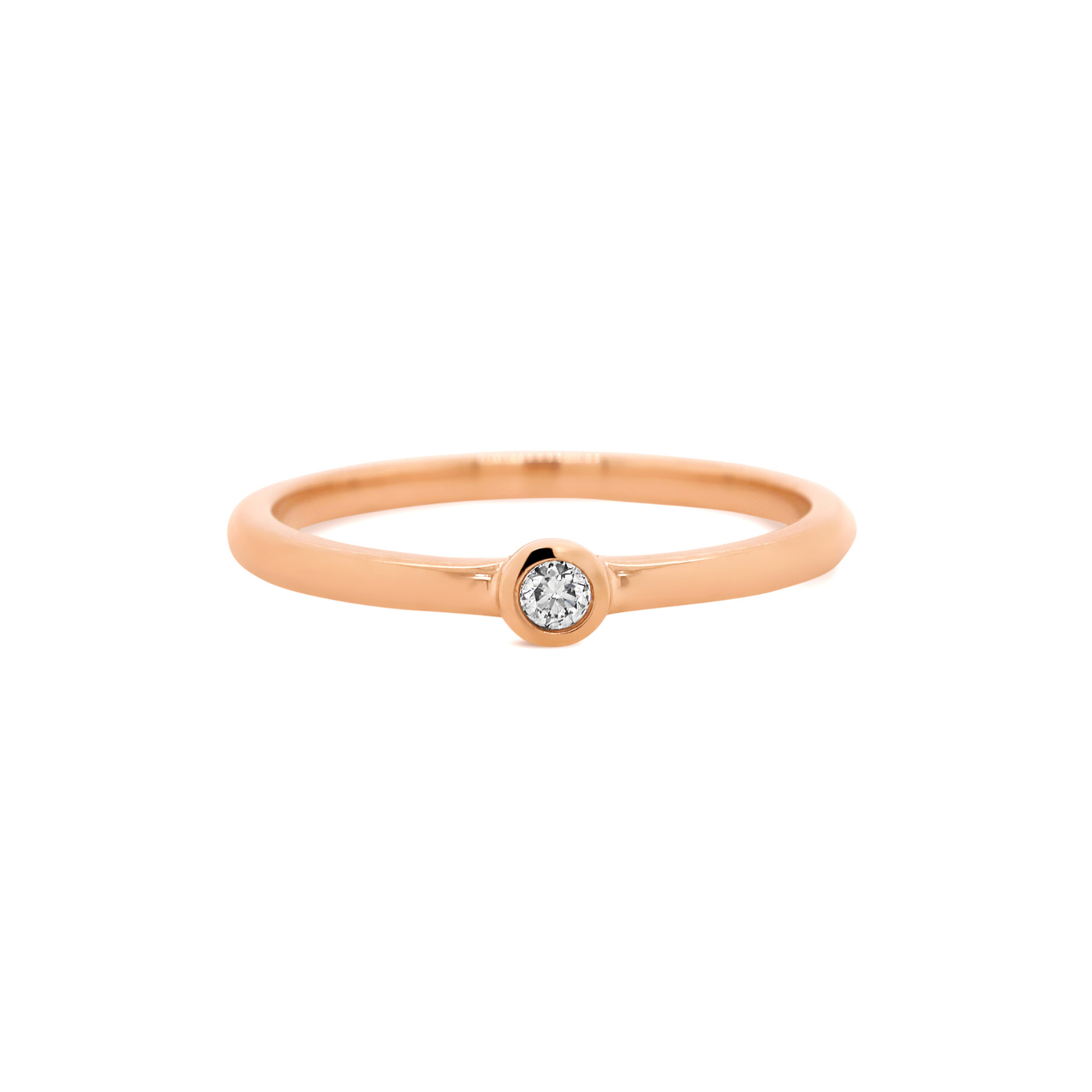 9ct Rose Gold Diamond Set Ring