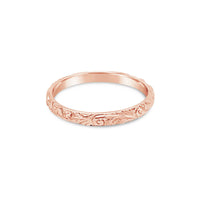 9ct Rose Gold Ladies Antique Pattern Wedding Ring