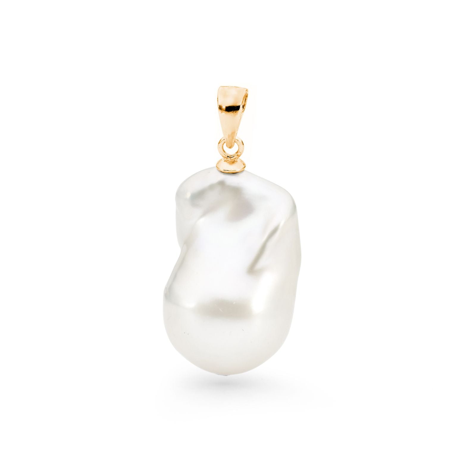 9ct Yellow Gold Baroque Freshwater Pearl Pendant