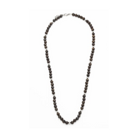 Men's Stainless Steel Beaded Copper Stone Chain