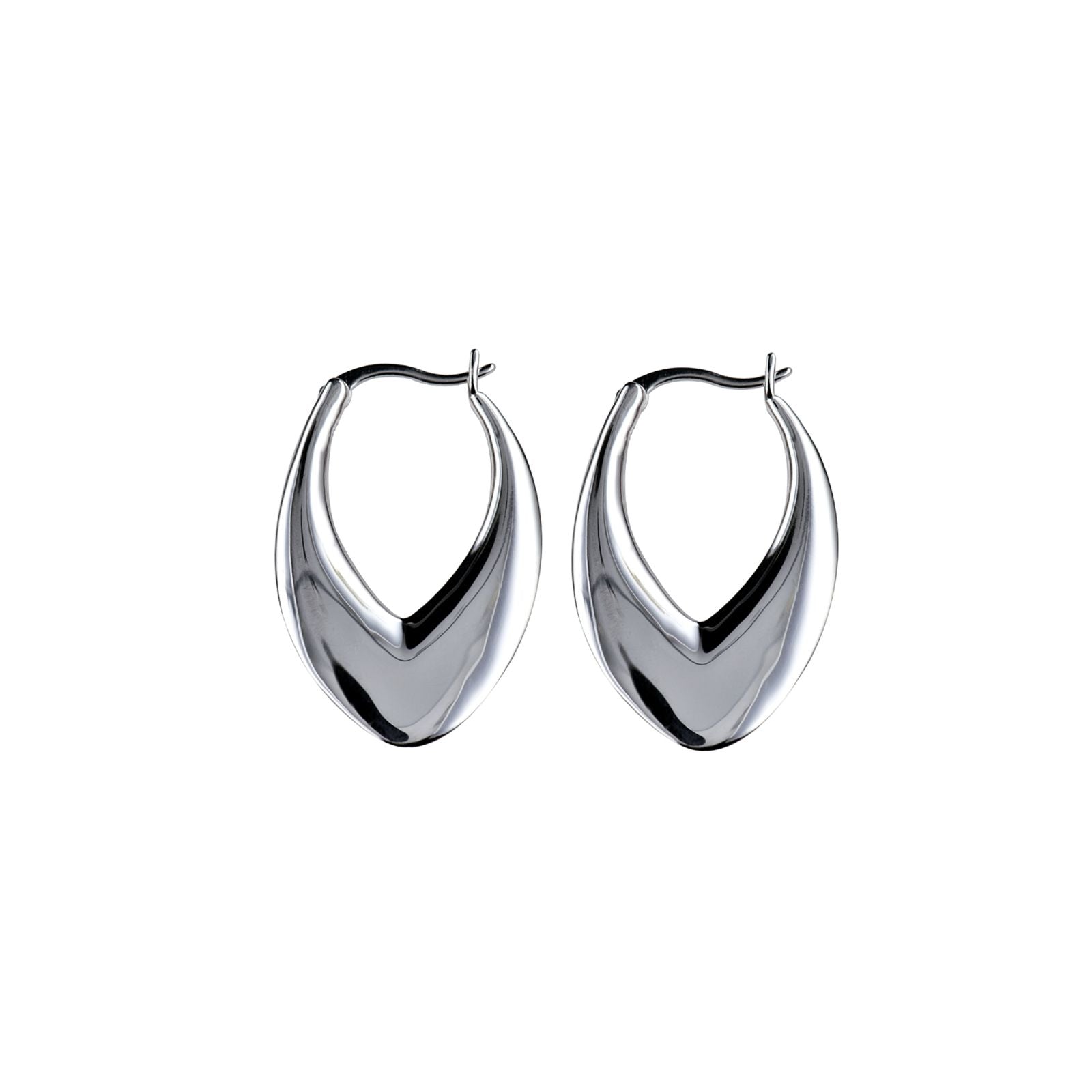Sterling Silver Teardrop Hoop earrings