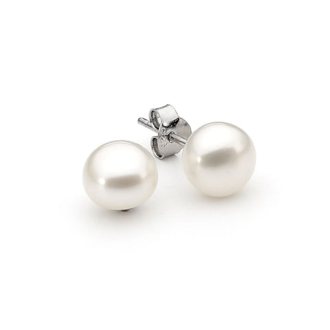 Sterling Silver Freshwater Pearl Stud Earrings