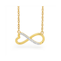 9ct Yellow Gold Diamond Set Infinity Pendant