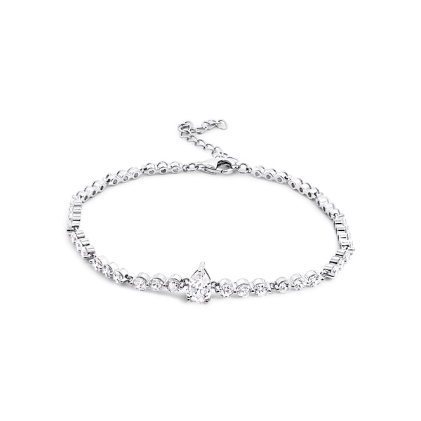 Sterling Silver Cubic Zirconia Tennis Bracelet - alternate view
