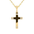 9ct Yellow Gold Polished Cubic Zirconia Set Cross