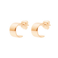 Najo Yellow Gold Plated Half Hoop Earrings