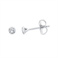 9ct White Gold Round Lab Grown Diamond Stud Earrings