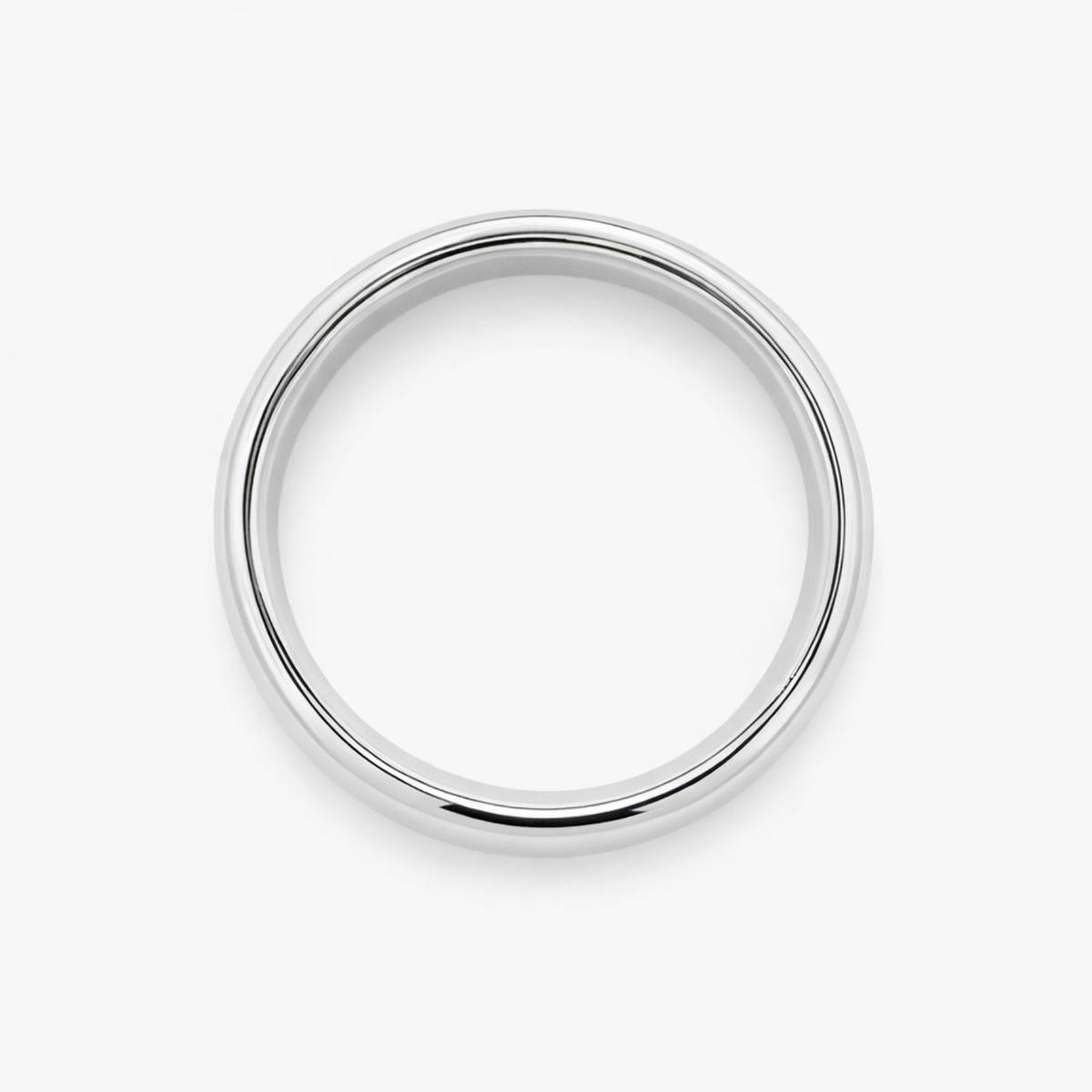 Men's Sterling Silver Plain Comfort Fit Ring