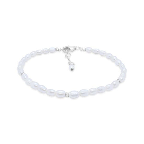 Sterling Silver Freshwater Pearl Bracelet - alternate view