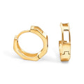 9ct Yellow Gold Hexagon Hoop Earrings