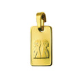 Gemini  | 9ct Yellow Gold Rectangular Zodiac Pendant
