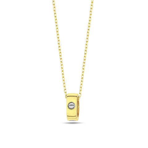 9ct Yellow Gold Screw Head Motif Necklace