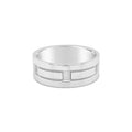 Men's Sterling Silver Patterned Wedding Ring