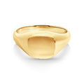 9ct Yellow Gold Mens Square Plain Signet Ring