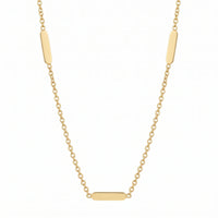 9ct Yellow Gold Chain With Stationed Bars