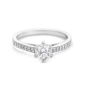 18ct White Gold Round Brilliant Cut Diamond Engagement Ring