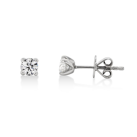 9ct White Gold Australian Diamond Stud Earrings - alternate view