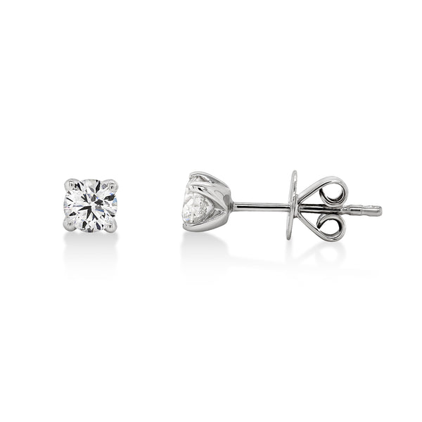 9ct White Gold Australian Diamond Stud Earrings - alternate view