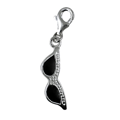 Sterling Silver Black Enamel Charm - alternate view