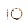 18ct Rose Gold Australian Pink Diamond Huggies