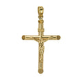 9ct Yellow Gold Tubular Crucifix