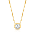 9ct Yellow Gold Diamond Necklace