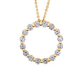 9ct Yellow Gold Round Lab Grown Diamond Slider Pendant