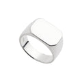 Najo Moto Men’s Silver Rectangular Signet Ring