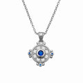 Sterling Silver Detailed Circular Necklace