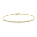 9ct Yellow Gold Lab Grown Diamond Half Tennis Bracelet